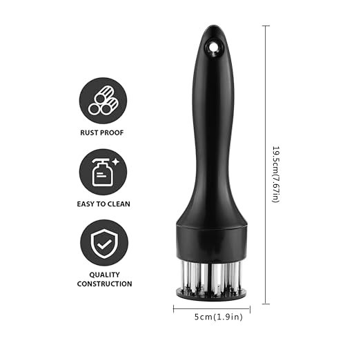 Meat Tenderizer, OLULU Stainless Steel Needle Ultra Sharp 20 Blades Meat Tenderi