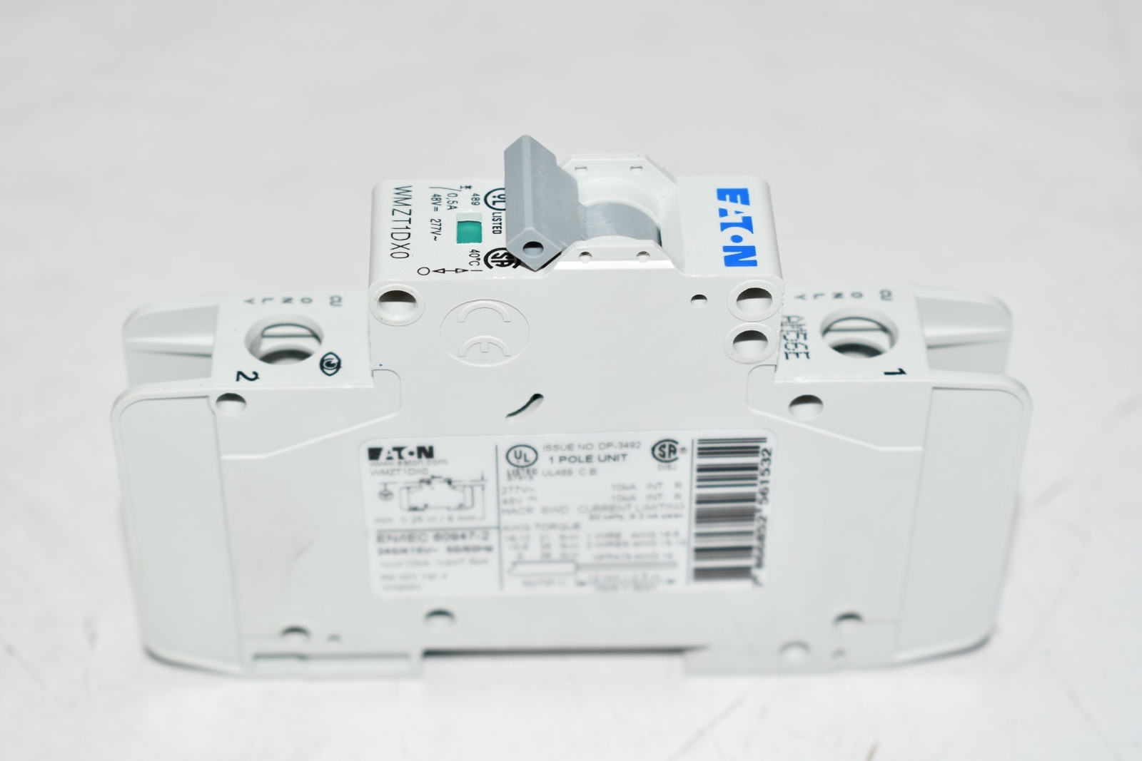 NEW Eaton Cutler Hammer WMZT1DX0 Circuit Breaker 0.5A 10kA Type D