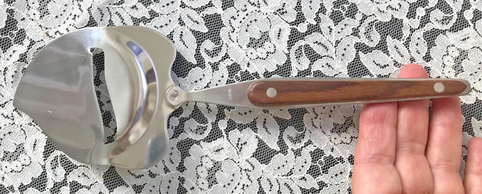 Scandinavian Style Cheese Slicer Shaver Stainless Steel Wood Handle