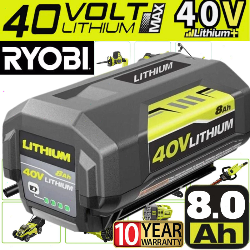 40V 8.0Ah Battery for Ryobi 40 Volt Lithium OP4050 OP40602 OP40261 OP4060 OP4030