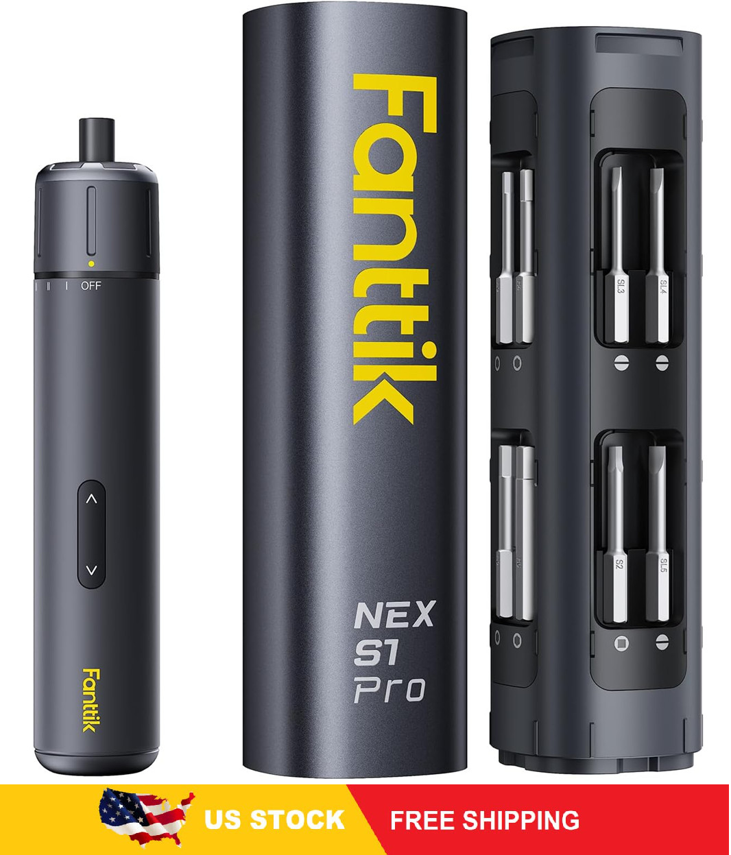 Fanttik S1 Pro Electric Screwdriver, Power Screwdriver with16 S2 Steel Bits,
