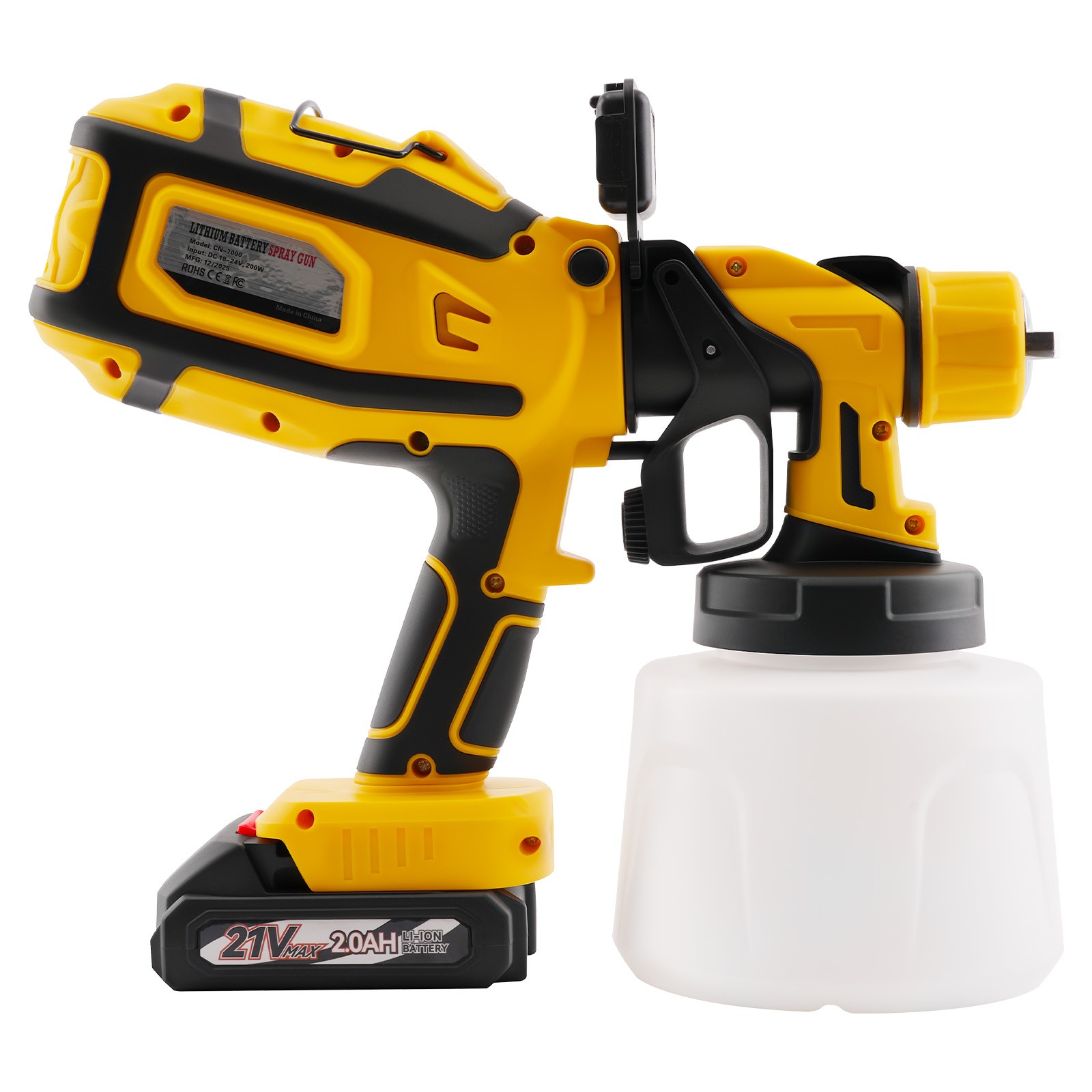 With 2 Batteries High Pressure Cordless Paint Sprayer Electric HVLP Spray Gun US