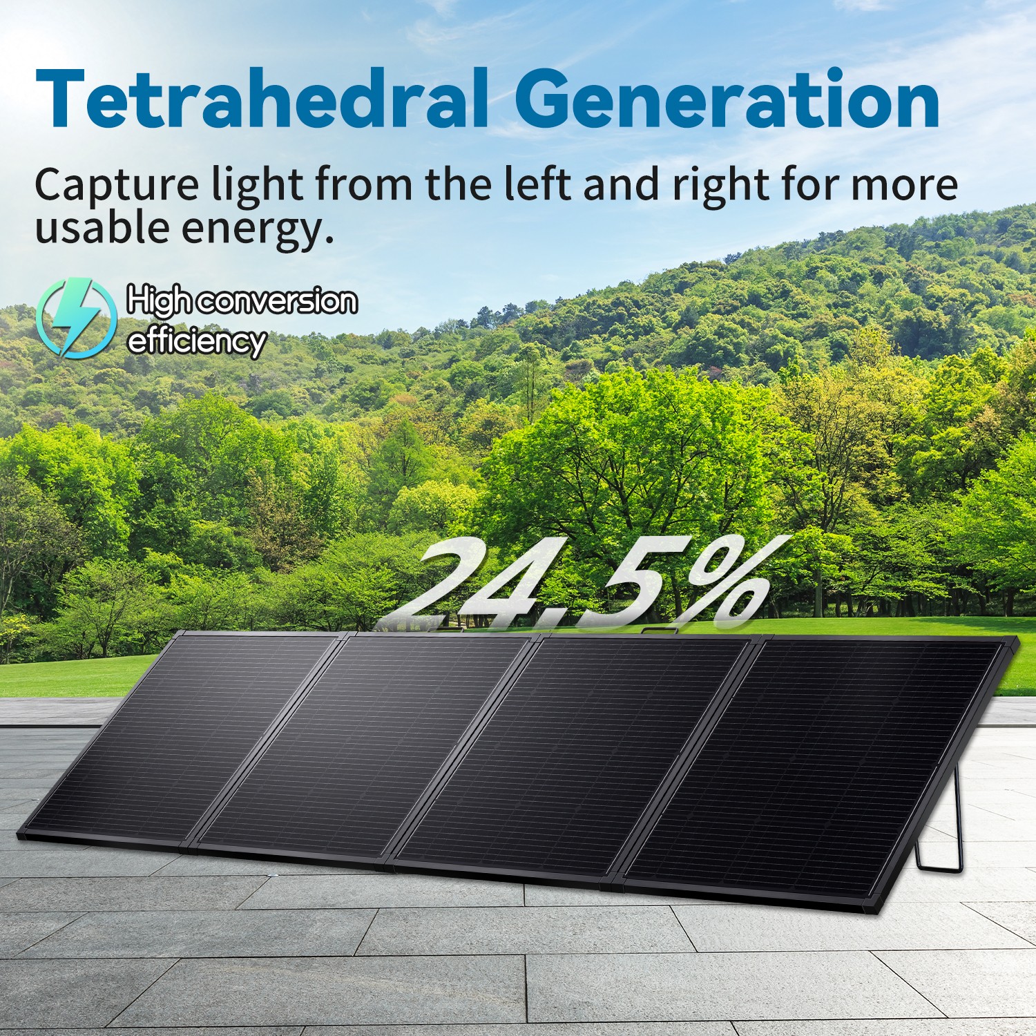 400W Portable Solar Panel High Efficiency Monocrystalline Charger for RV Camping