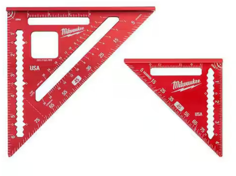Milwaukee MLSQ070P 7 inch Rafter Square, Rafter and Trim Square Combo
