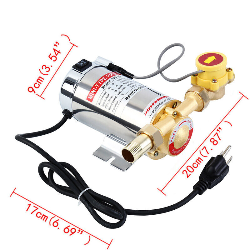 Electric Automatic Home Shower Washing Machine 90W Water Booster Pump