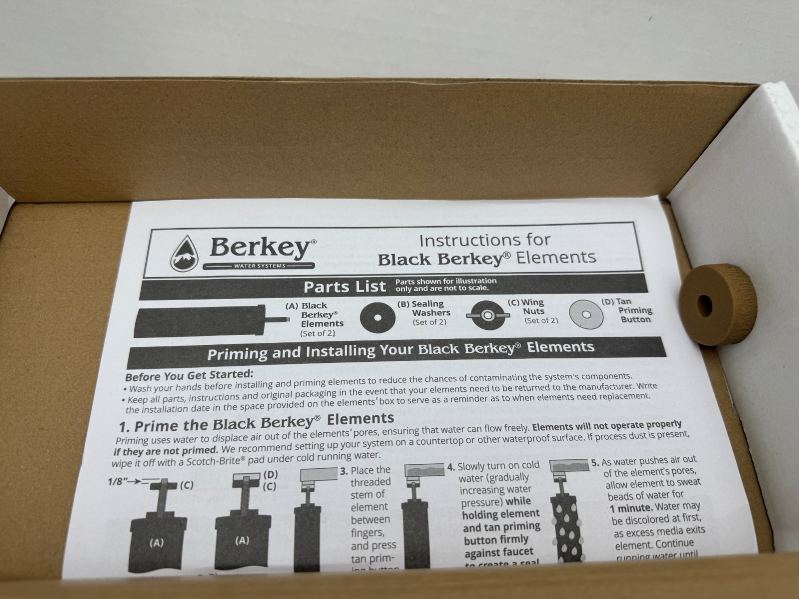 2 Gravity Fed Water Filtration BB9-2 element 9″ Replacement filter, Black Berkey