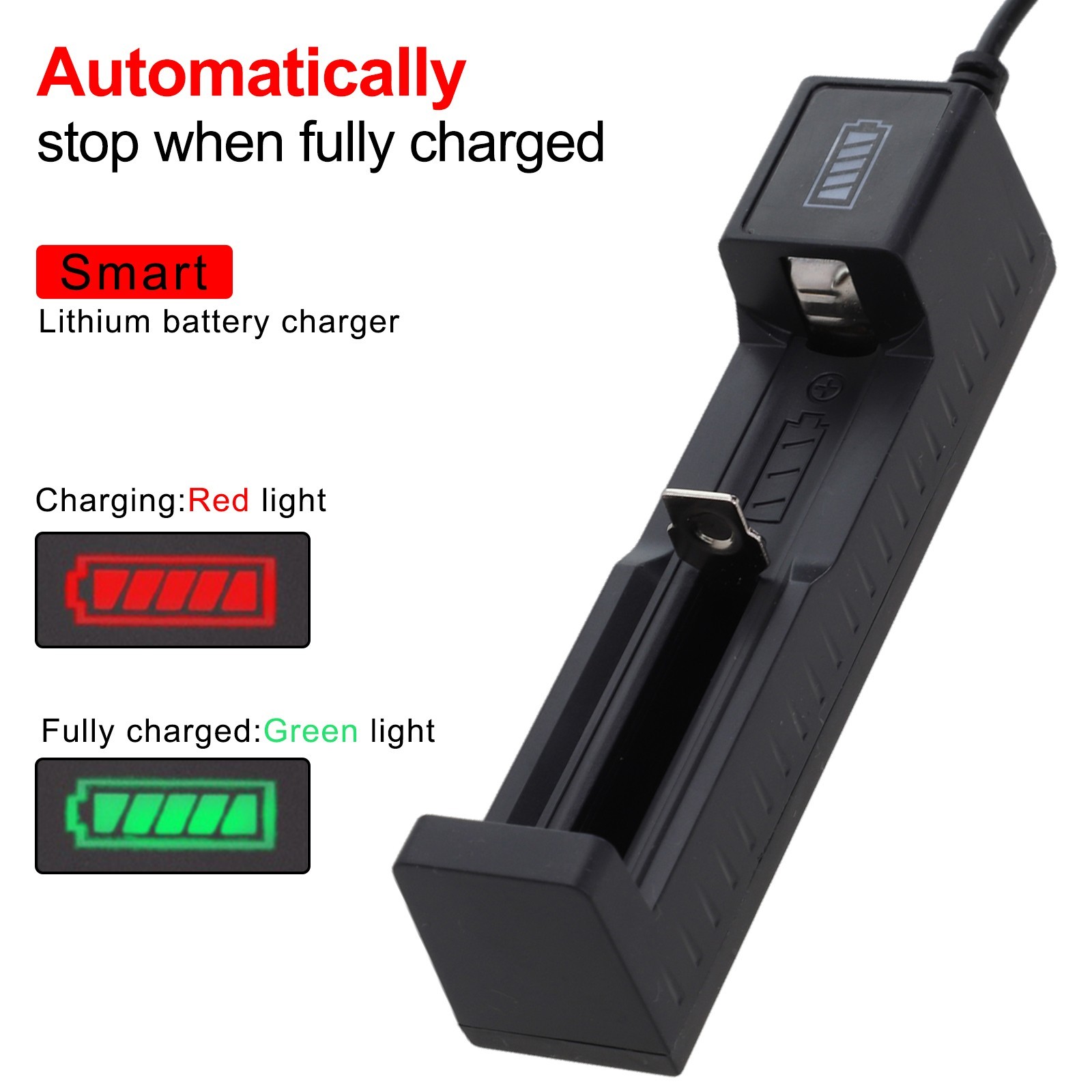 Battery Charger DC 4.17-4.2V 1pc ABS About 60 Cm For 16340 14500 26650 3.7V