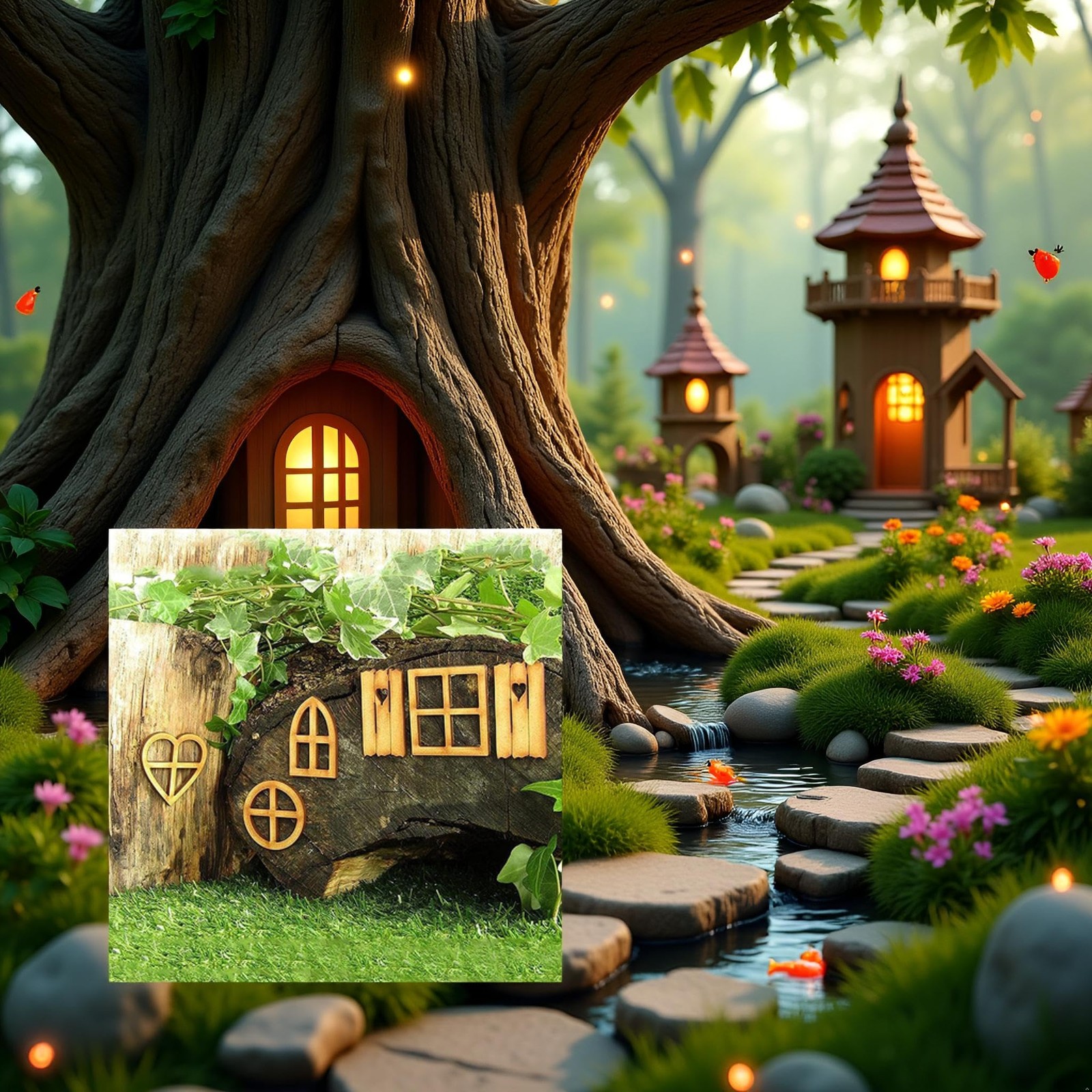 6 Pcs Wooden Fairy Garden Door, Blank Door Fairy House and Windows Ornaments …