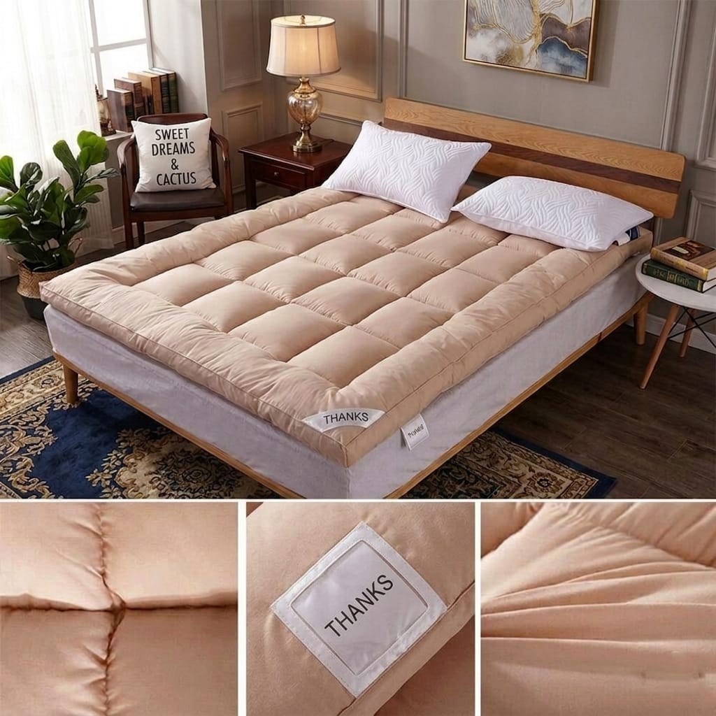 Extra Thick Mattress Topper 10cm/4 Inch Bounce Back Protectors Heavy Filling Pad