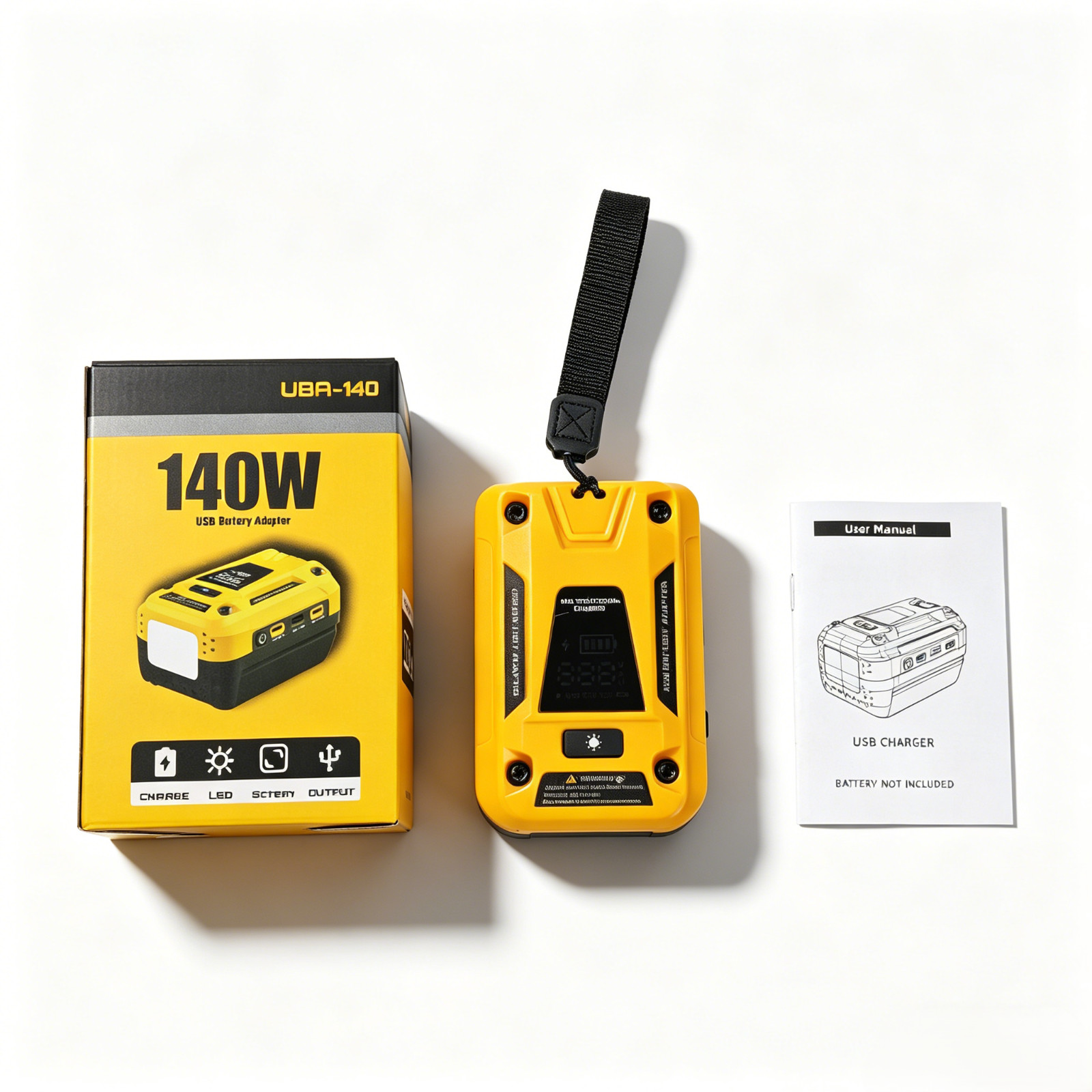 140W USB-C PD Power Source for Dewalt 20V Max Battery Adapter Portable Charger