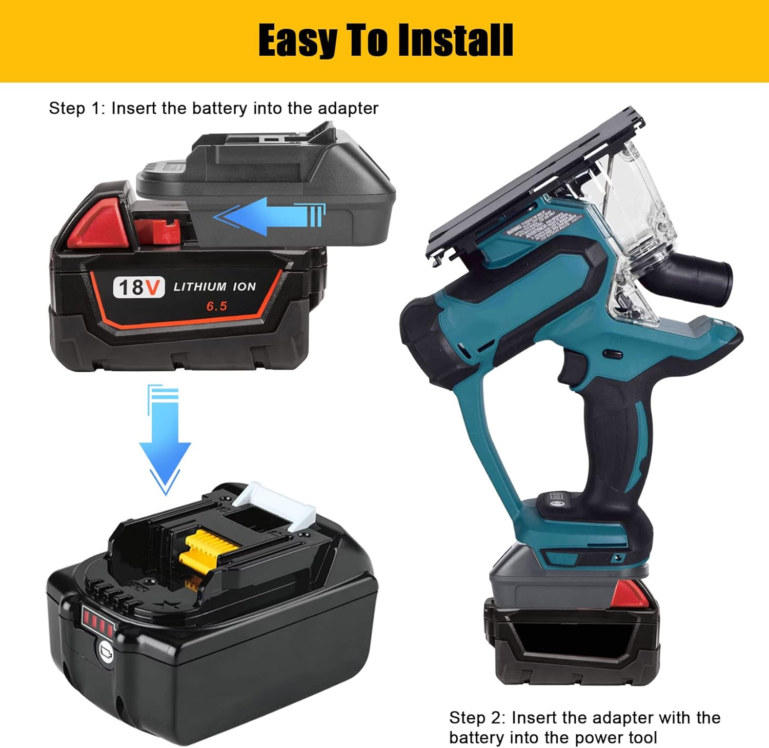 USB Battery Adapter Converter for Dewalt 20V Milwaukee 18V Convert to Makita 18V