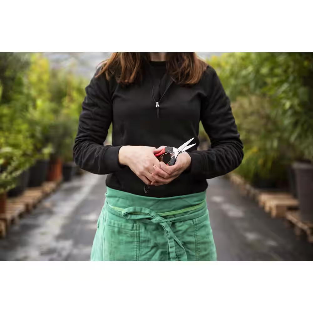 F322 7.5 In. Snip Pruning Shears with Bumpers, High Carbon Steel Blade with Coat