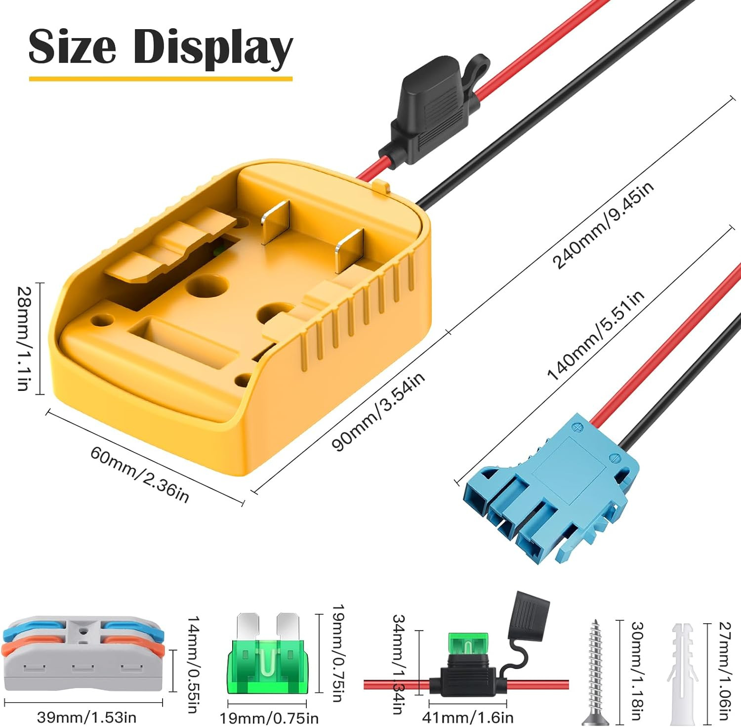 Power Wheels Adapter for Dewalt 20V Battery Adapter Power Wheels Battery Convert
