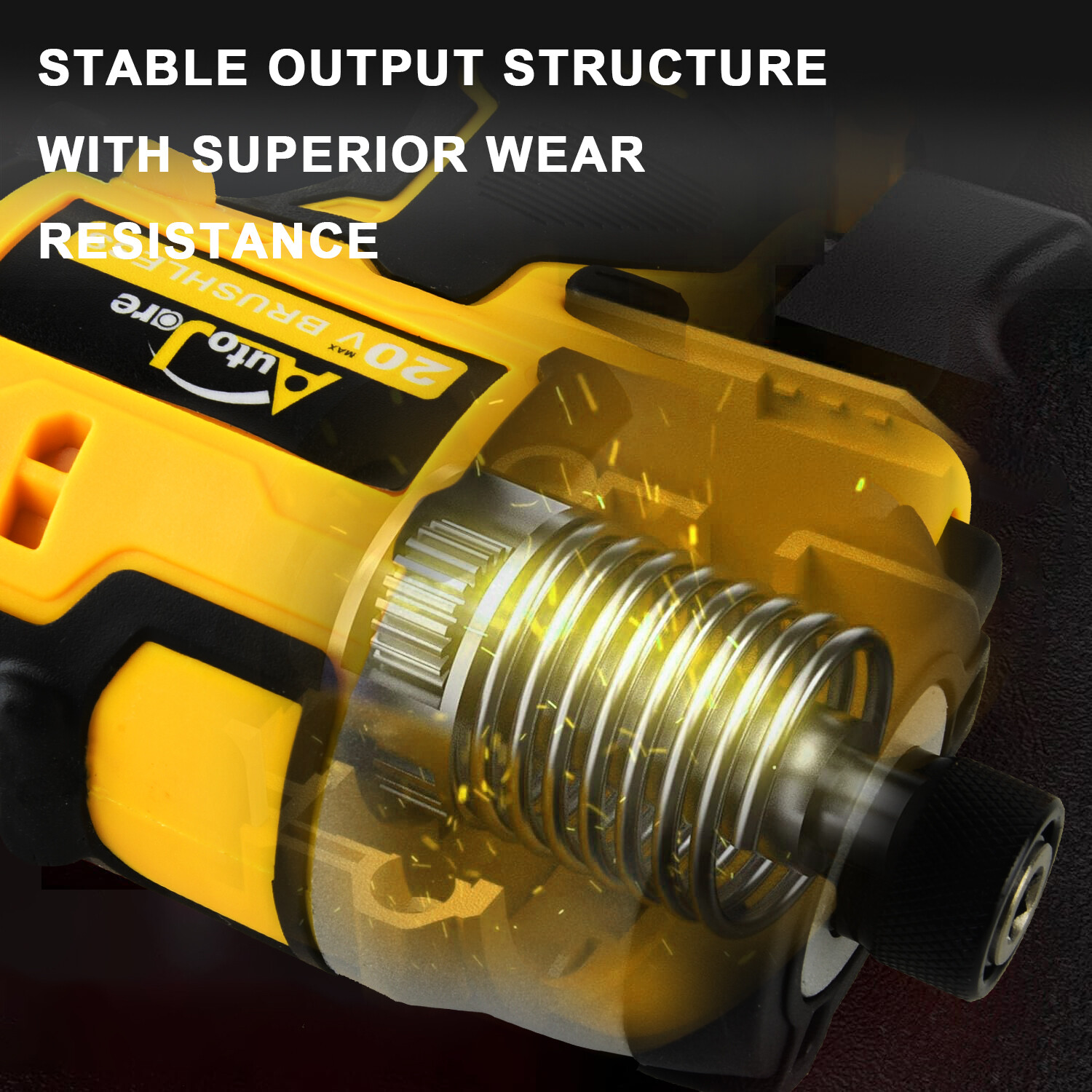 Brushless Cordless Impact Driver,for Dewalt 20V Max Battery,1/4″ Compact,4 Speed