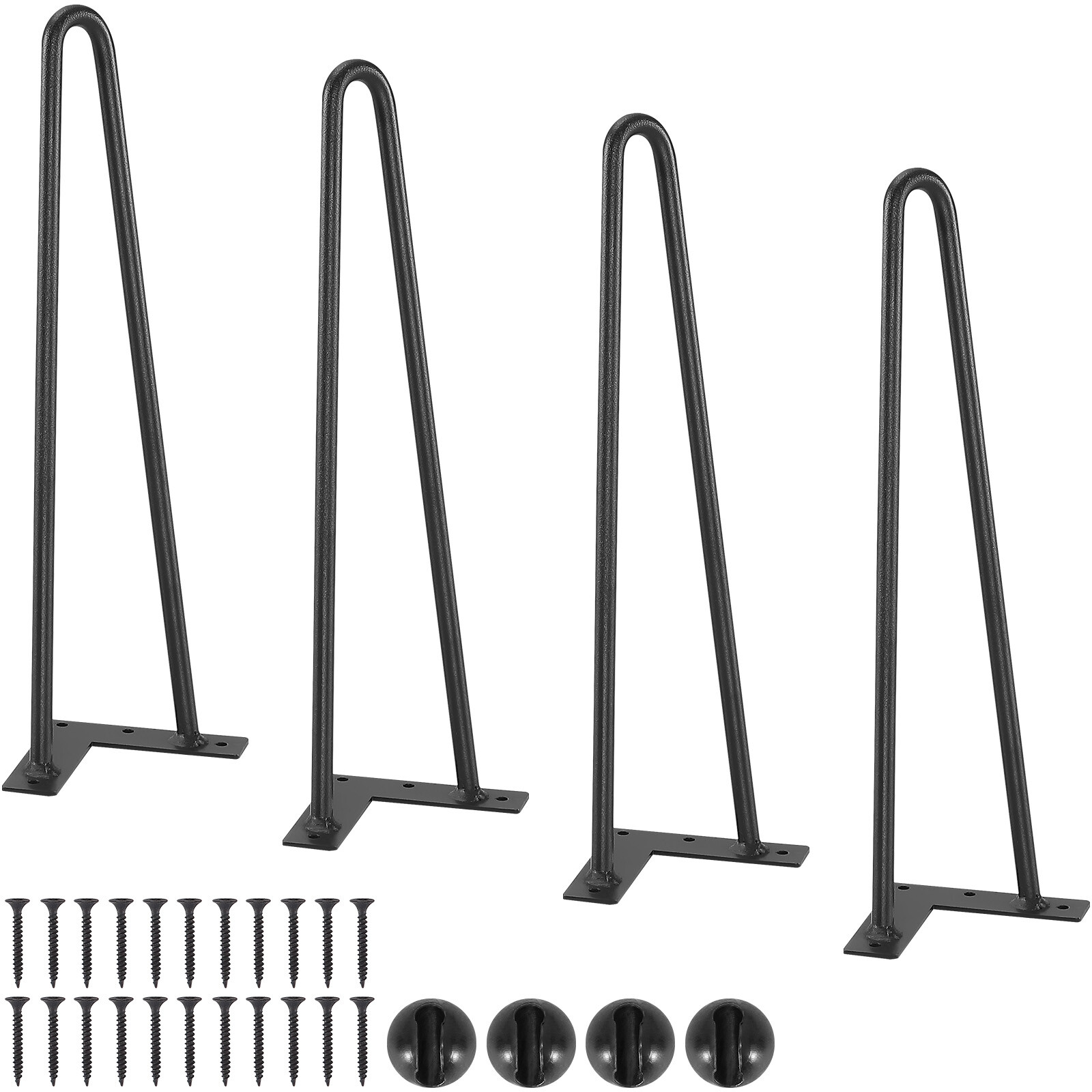 VEVOR 16″ – 28″ Hairpin Table Legs Heavy Duty Metal Coffee Table Legs Set of 4