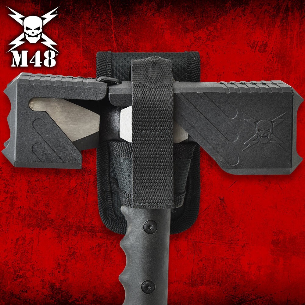 M48 Double-Headed War Hammer XL And Sheath | 2Cr13 Stainless Steel Head