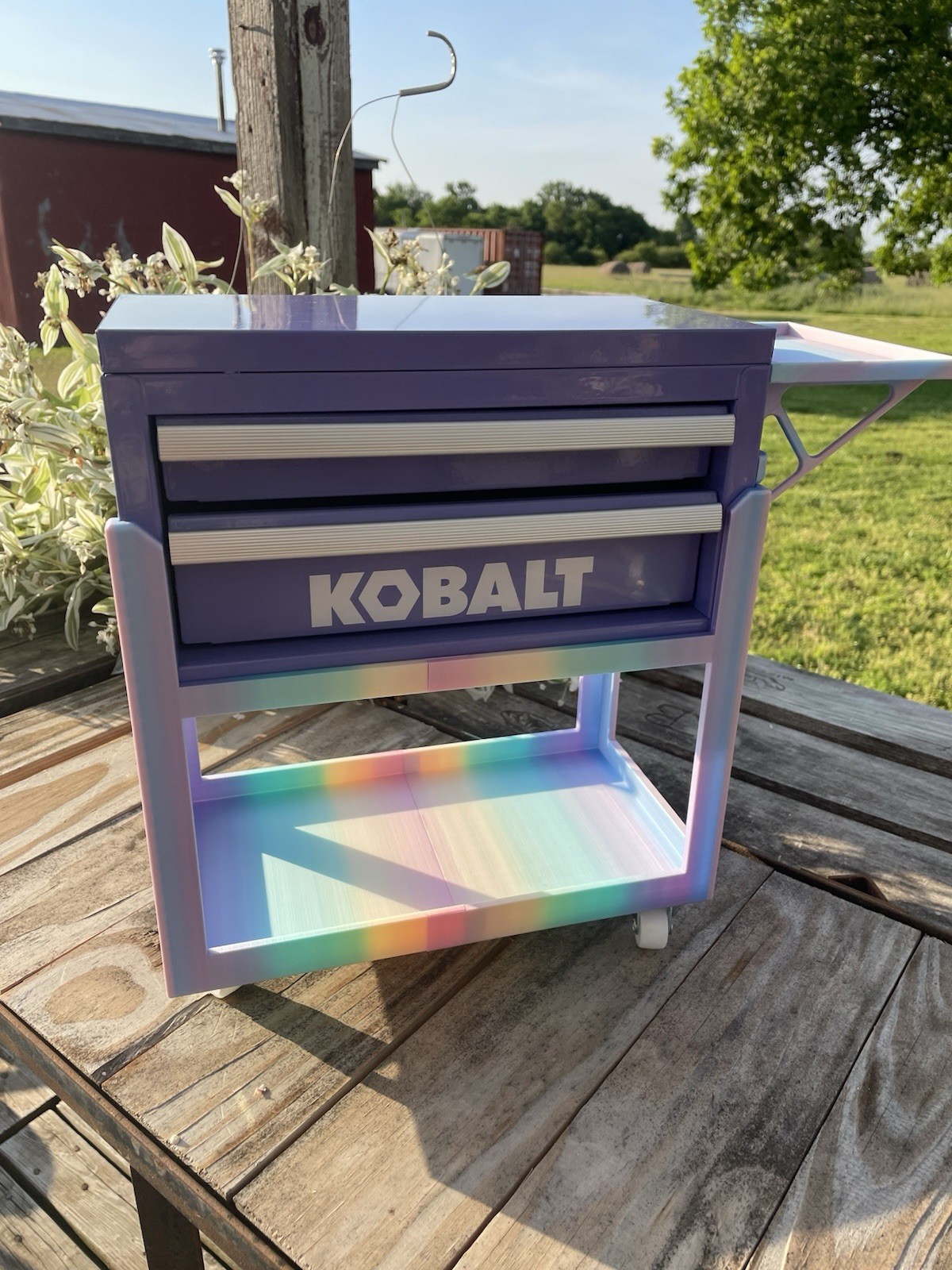 Kobalt Mini Toolbox Cart & Side Tray Custom Base Mini Tool Cart only NO TOOLBOX