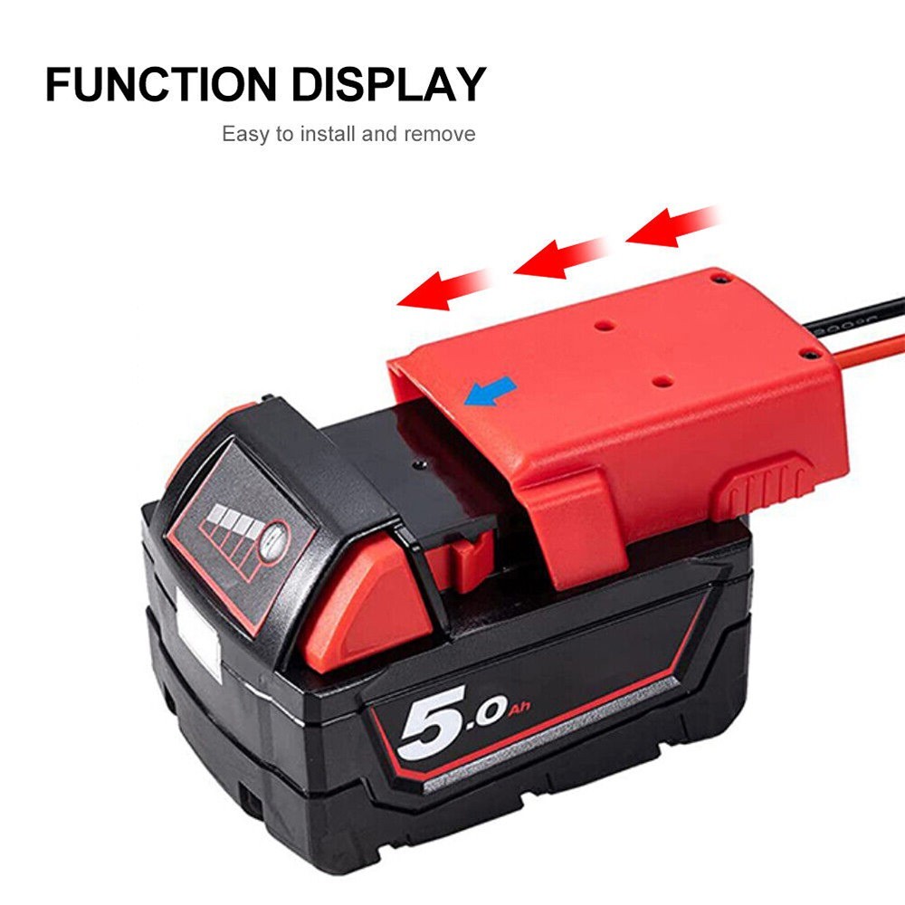 Battery Adapter Compatible with Milwaukee M18 Wiring 18V DIY Dock Power Wheel