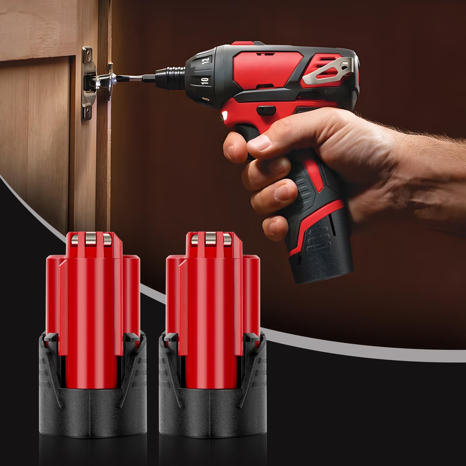 2x for Milwaukee M12 RED LITHIUM 12V 4.0Ah Li-Ion Battery 48-11-2430 New US