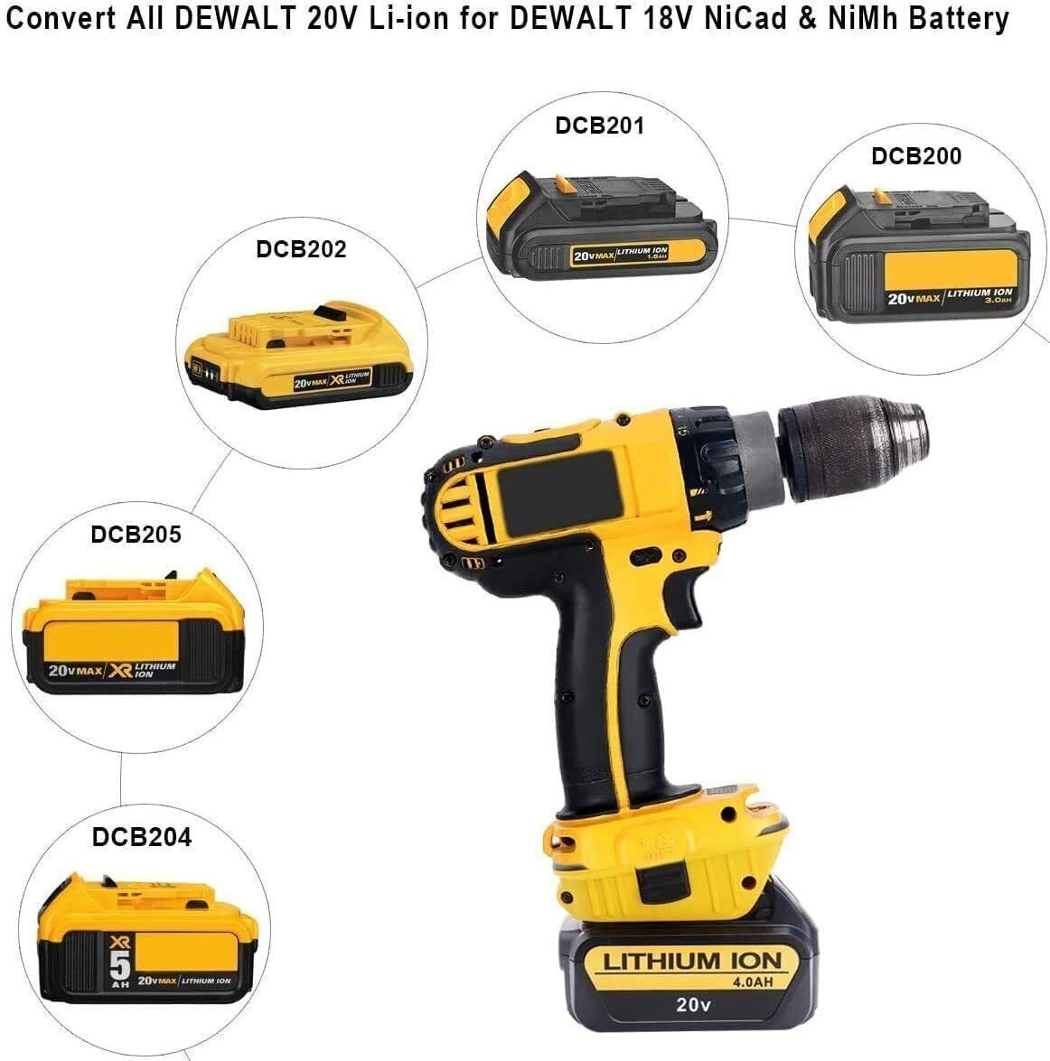 DCA1820 For DEWALT 18V to 20V Battery Adapter Converter Max Li-ion DC9096 TOOLS