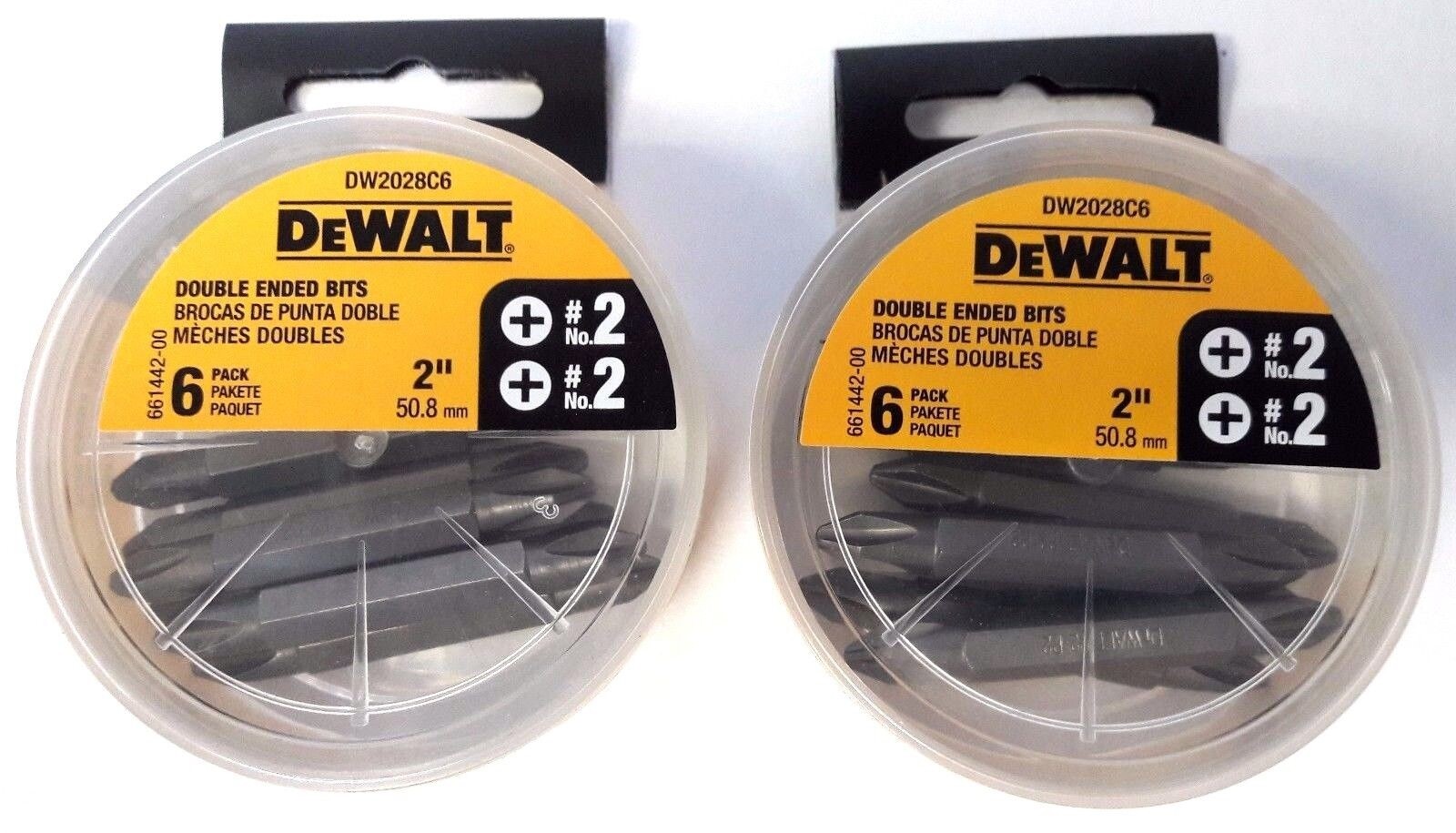 DeWalt DW2028C6 #2 Phillips Double Ended Bit (Container of 6) 2PCS