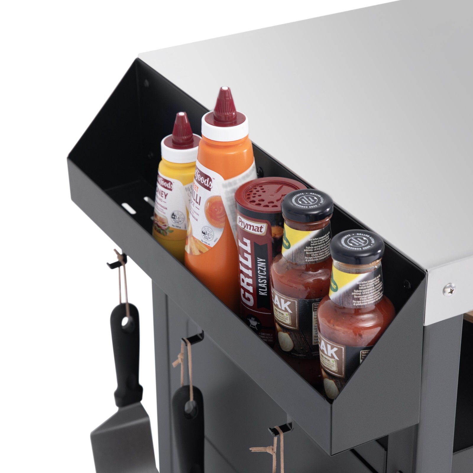Royal Gourmet Movable Kitchen Cart with Storage Cabinet Grill Food Prep Table