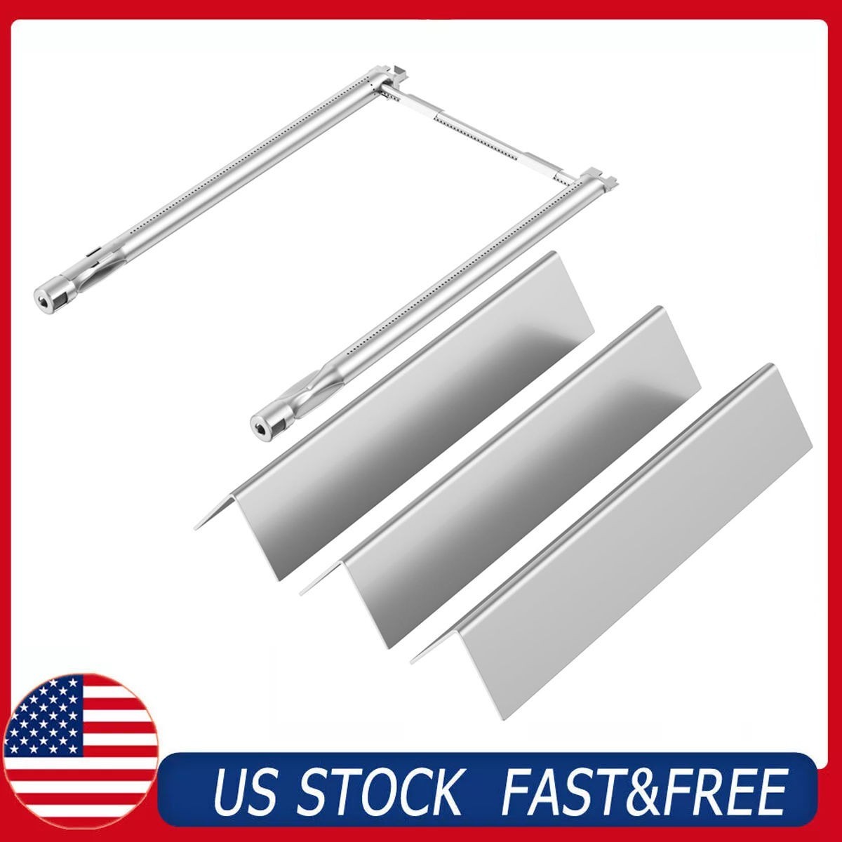 For Weber Spirit I & II 200 Grill Parts 7635 Flavorizer Bars +69785 Grill Burner