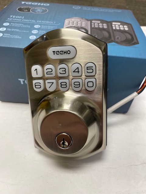 Teeho Keypad Digital Deadbolt, Smart Lock Keyless Entry, Weatherproof, TE001