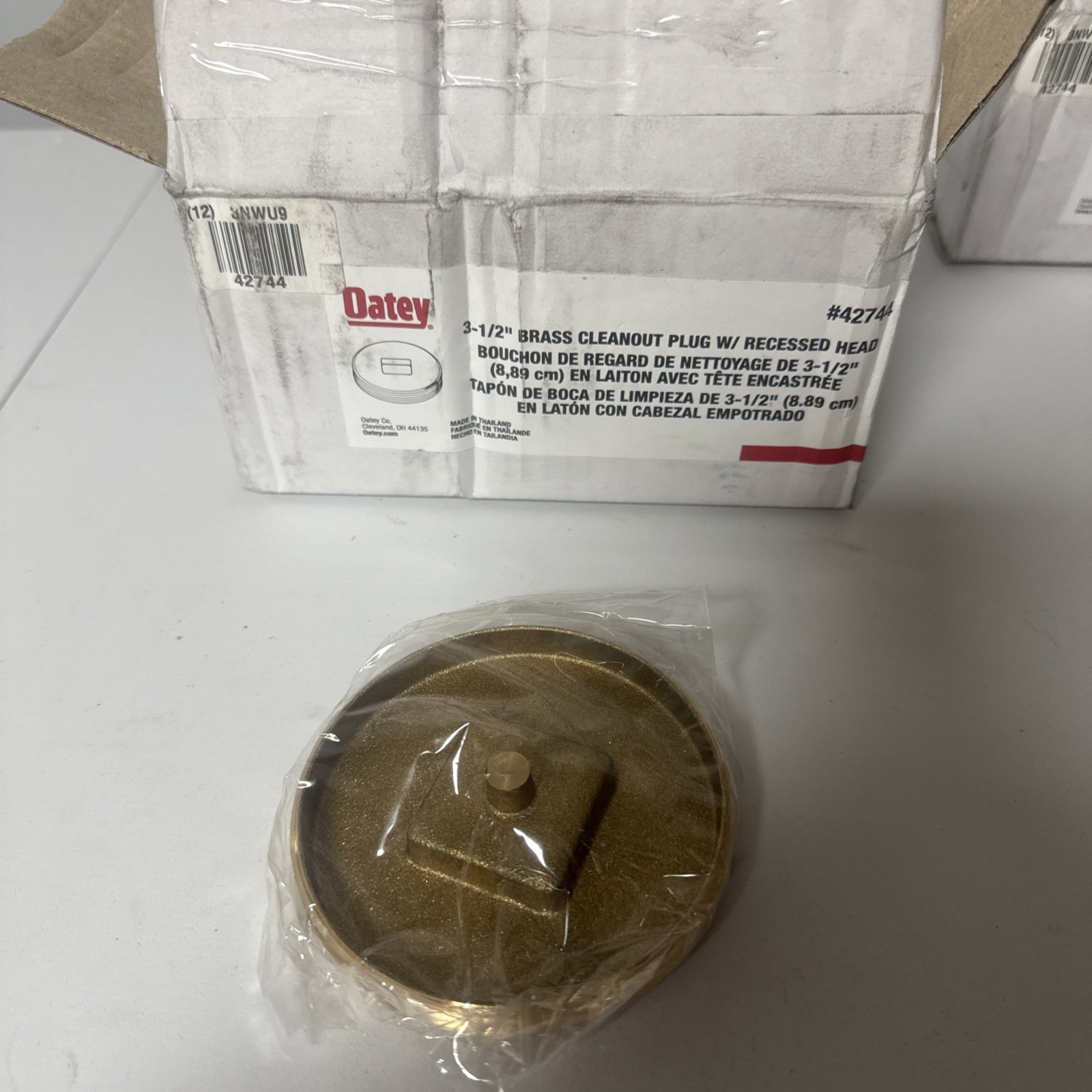 OATEY 42744 RECESSED CLEANOUT PLUG HEAD 3.5 In NEW 1091182