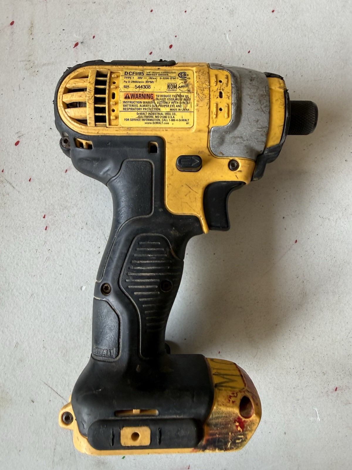 DEWALT DCF885 20V 1/4 in. Impact Driver – Black/Yellow (Tool Only)