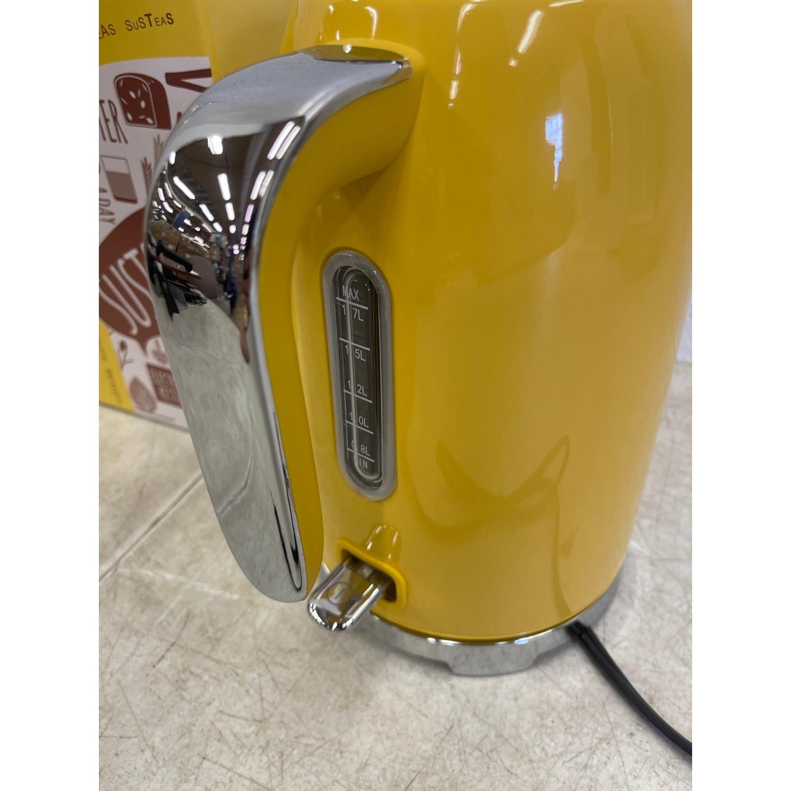 SUSTEAS Electric Kettle 57oz Hot Tea Kettle Water Boiler w Thermometer – Yellow