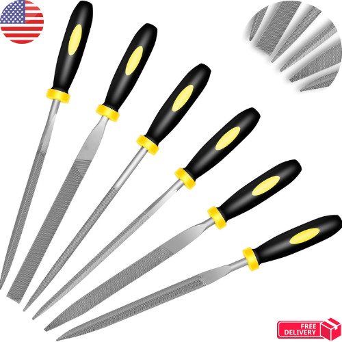 6Pcs Metal Needle File Set Small Hardened Carbon Steel File Mini Hand Metal Tool