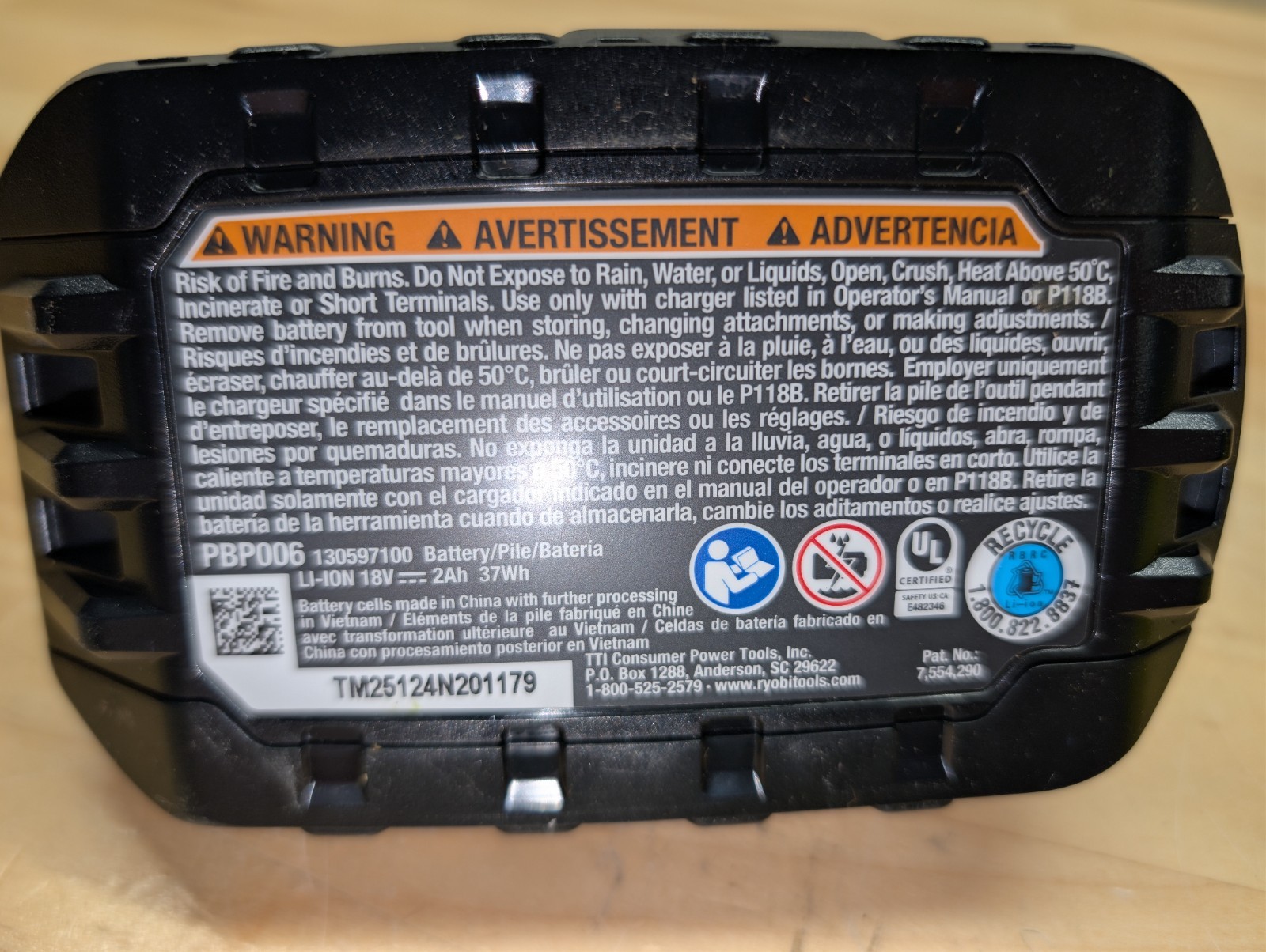 2025 Genuine OEM Ryobi ONE+ 18V 2AH Battery PBP006 & Charger P119 Starter Kit