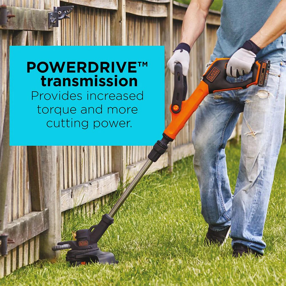 BLACK+DECKER 20V MAX* String Trimmer, 2-Speed, 12-Inch, Cordless – LST522