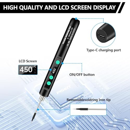 Portable Wireless Soldering Kit—Features a 1100mAh rechargeable USB-C