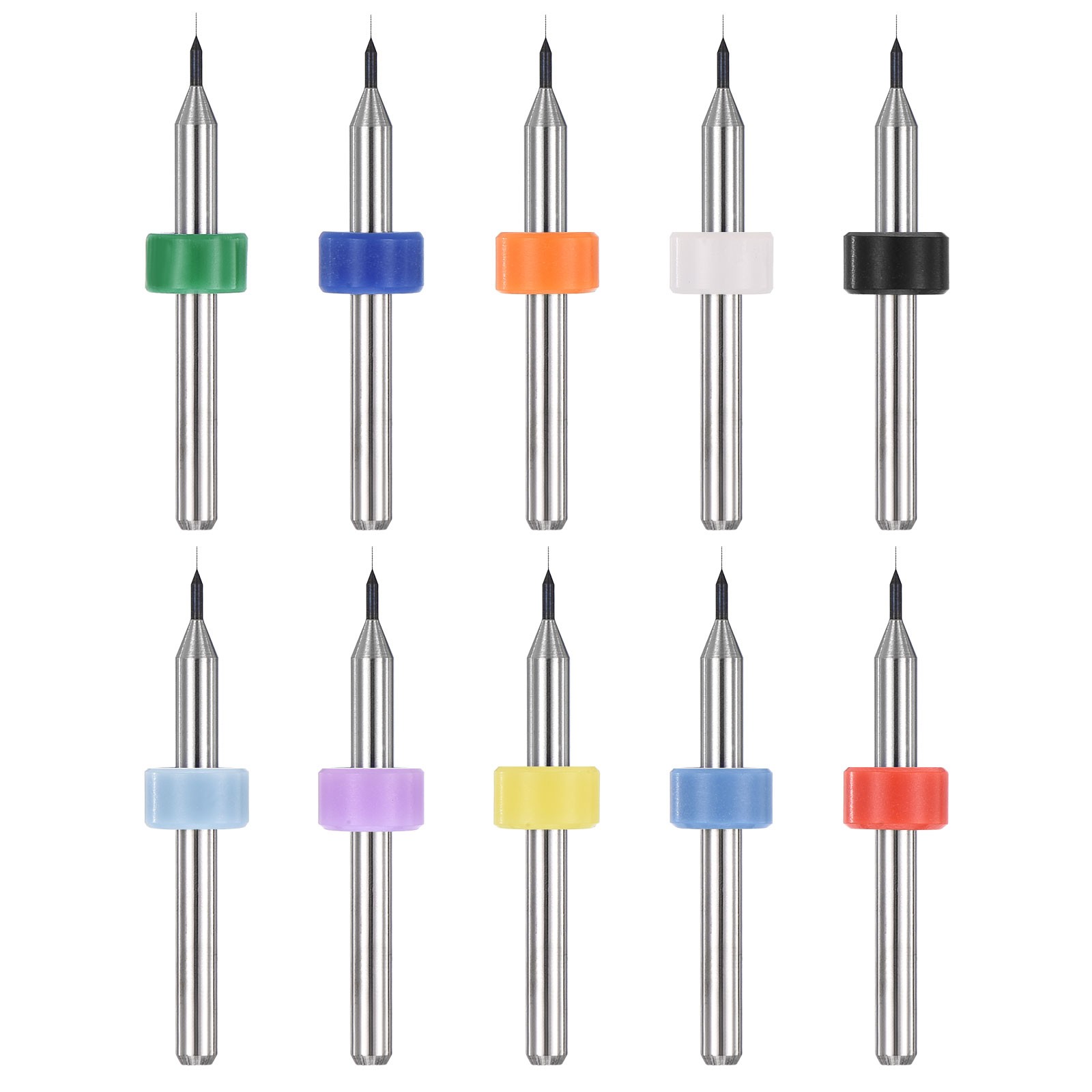 0.1mm Micro Drill Bits 3.175mm Shank Carbide for Print Circuit Board 10pcs