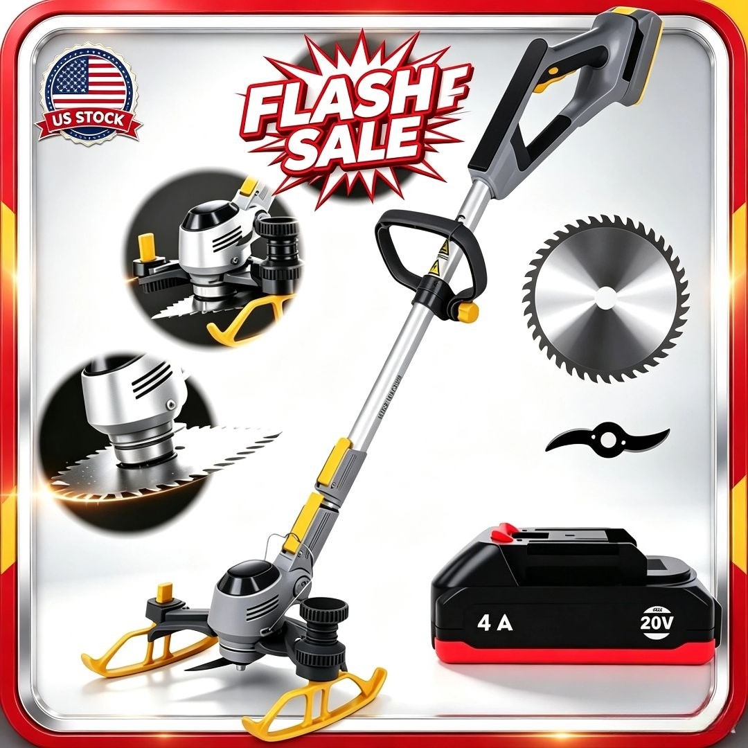 Brushless Brush Cutter Cordless Weed Trimmer Garden Weeder w/ LCD＆4.0Ah Battery