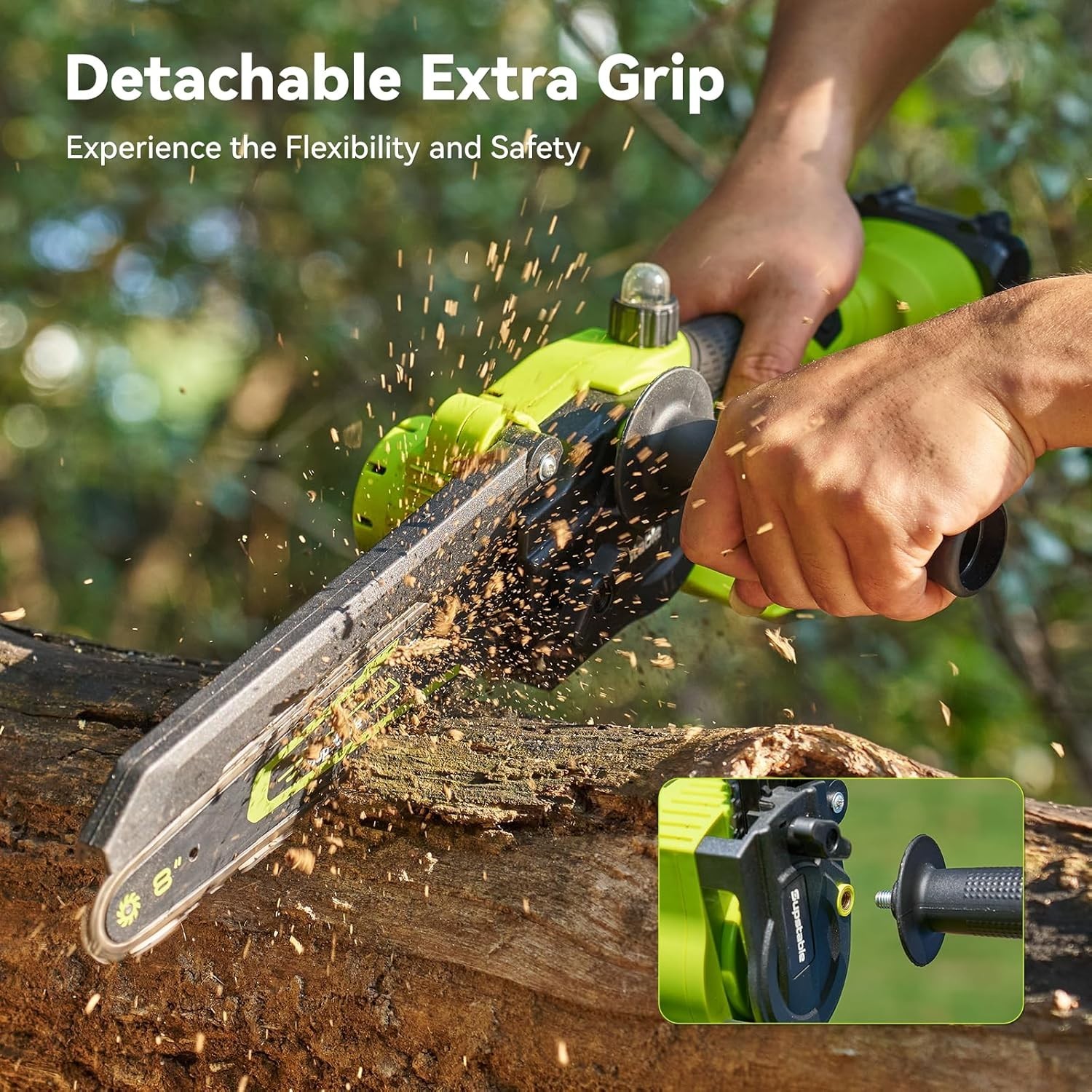 Mini Chainsaw Cordless, 8 Inch & 6 Inch Electric Chainsaw Battery Powered, 1000W