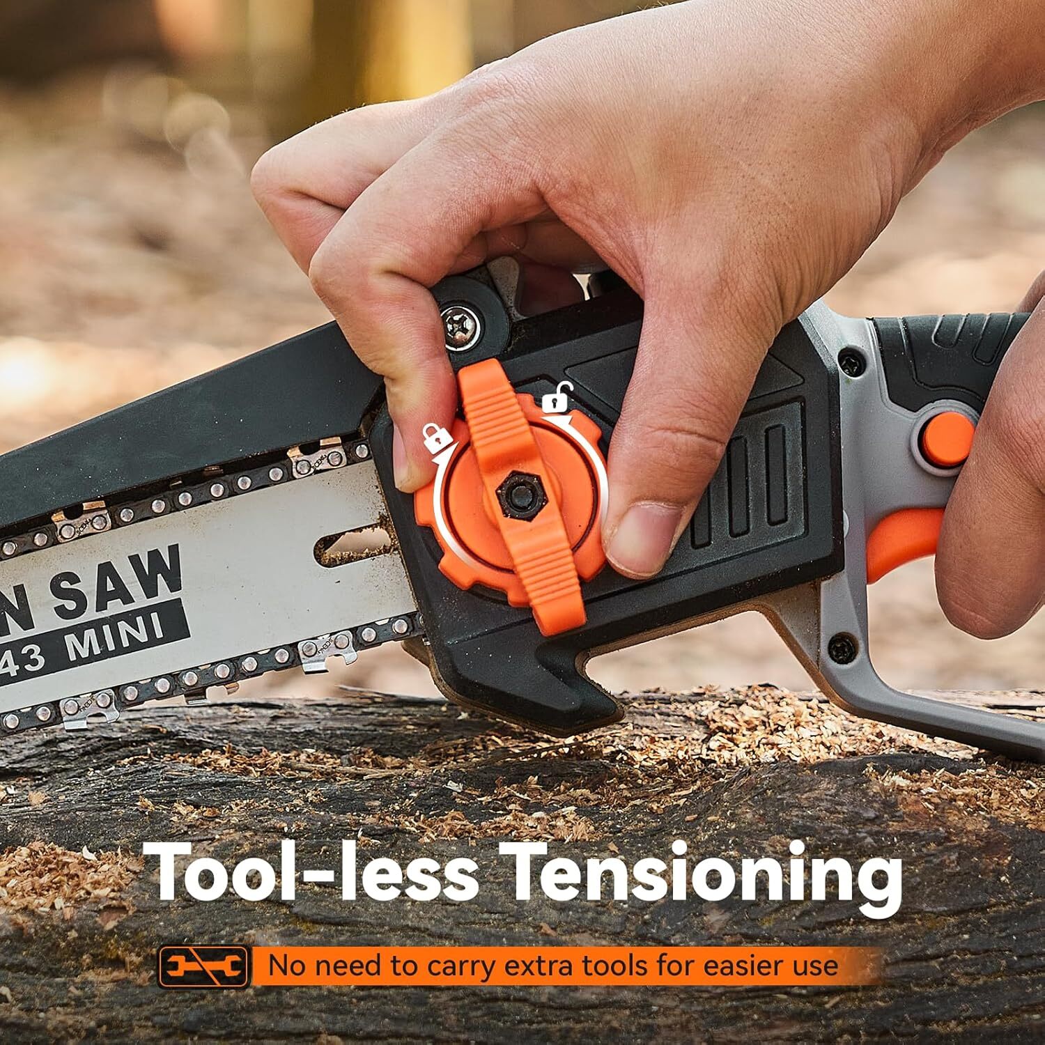 Taskstar Cordless Electric Brushless Pole Saw & Mini Chainsaw Max 15FT Reach