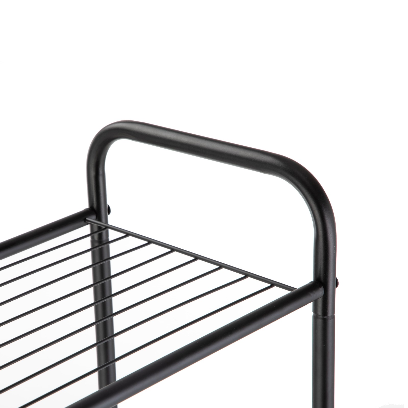 Matte Black Steel 5-Shelf Bathroom Storage Tower Unit