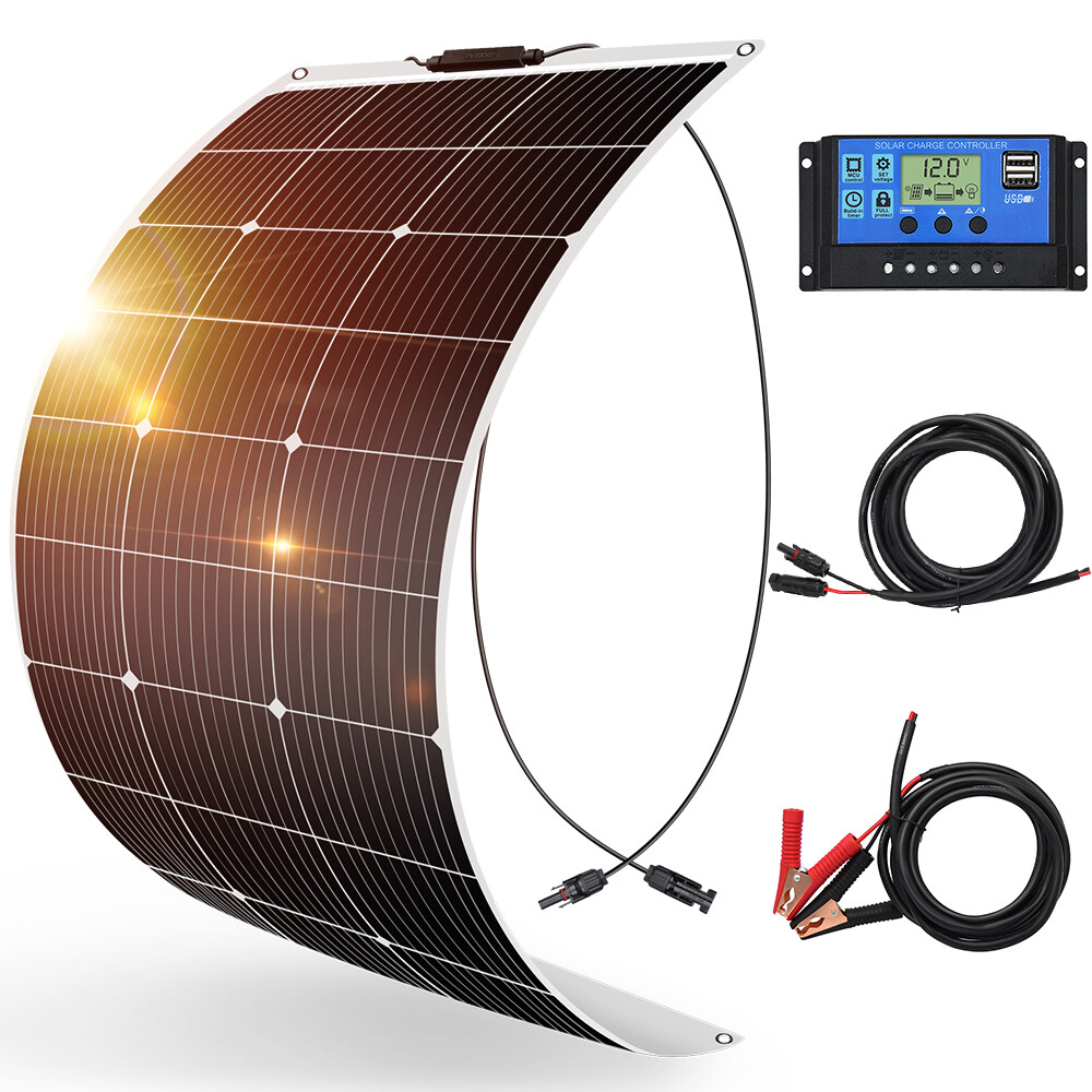 Solar Panel 100W 200W 400W Flexible Mono for Charging Boats, RV, Outdoor Devices