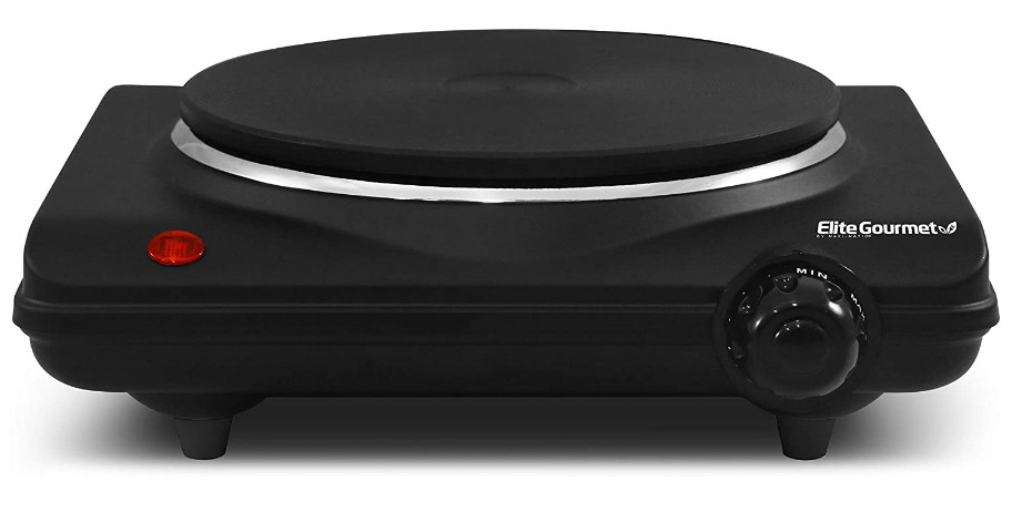 Portable Single Electric Burner Hot Plate Stove Dorm Compact Travel Counter Top