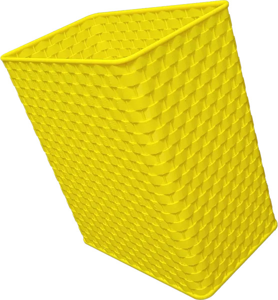 Sun Yellow Wicker Wastebasket/Stylish/Home Decor/Kids/Teens/Adults/Vibrant/Chic