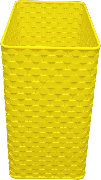 Sun Yellow Wicker Wastebasket/Stylish/Home Decor/Kids/Teens/Adults/Vibrant/Chic