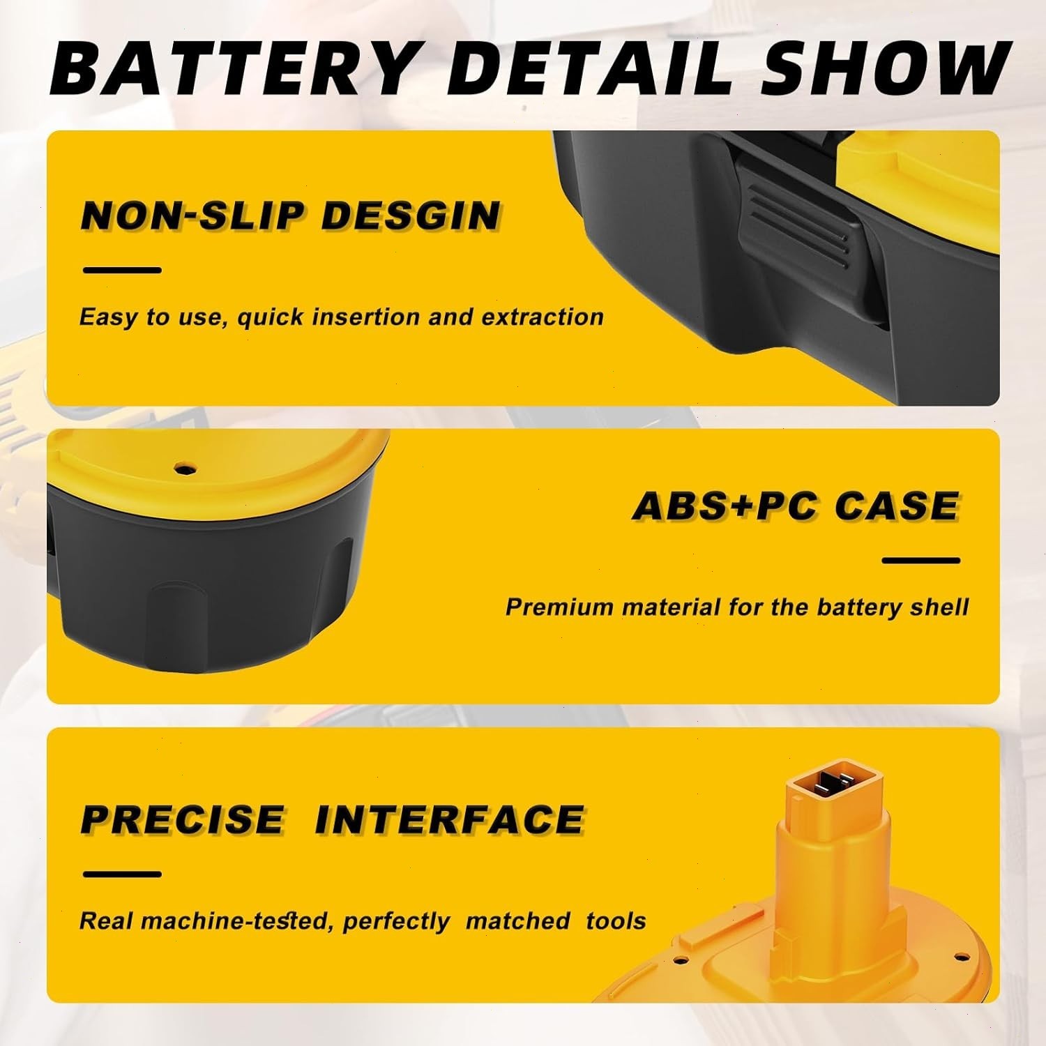 4PACK 2PACK 18V For Dewalt 18 VOLT XRP Ni-MH 7.0Ah Battery DC9099 DC9096 DC9098