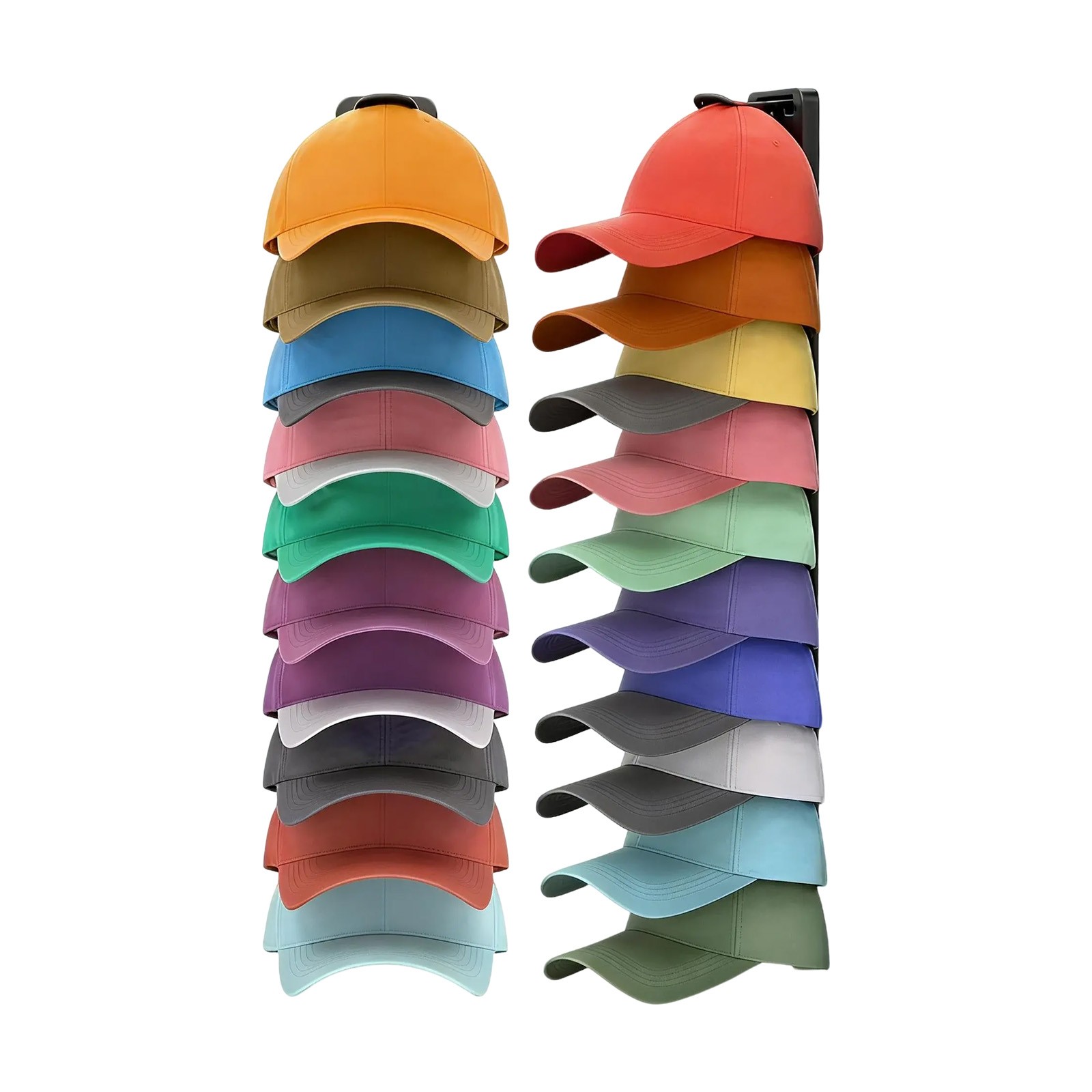 Hat Organizer for Baseball Caps, 2 Pack Wall Mounted Cap Storage Display Holder