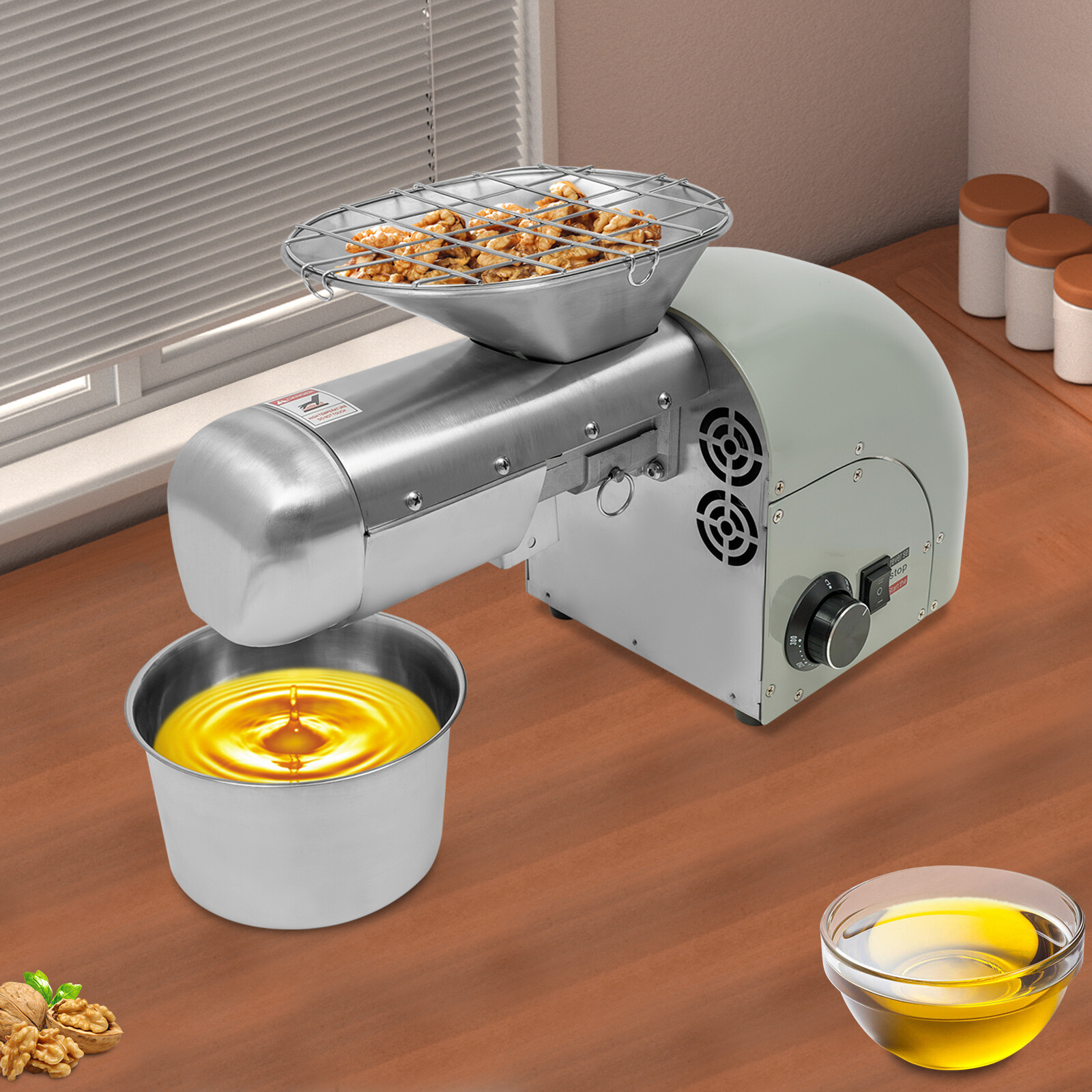 1800W Commercial Oil Stainless Steel Olive Automatic Oil Press Machine