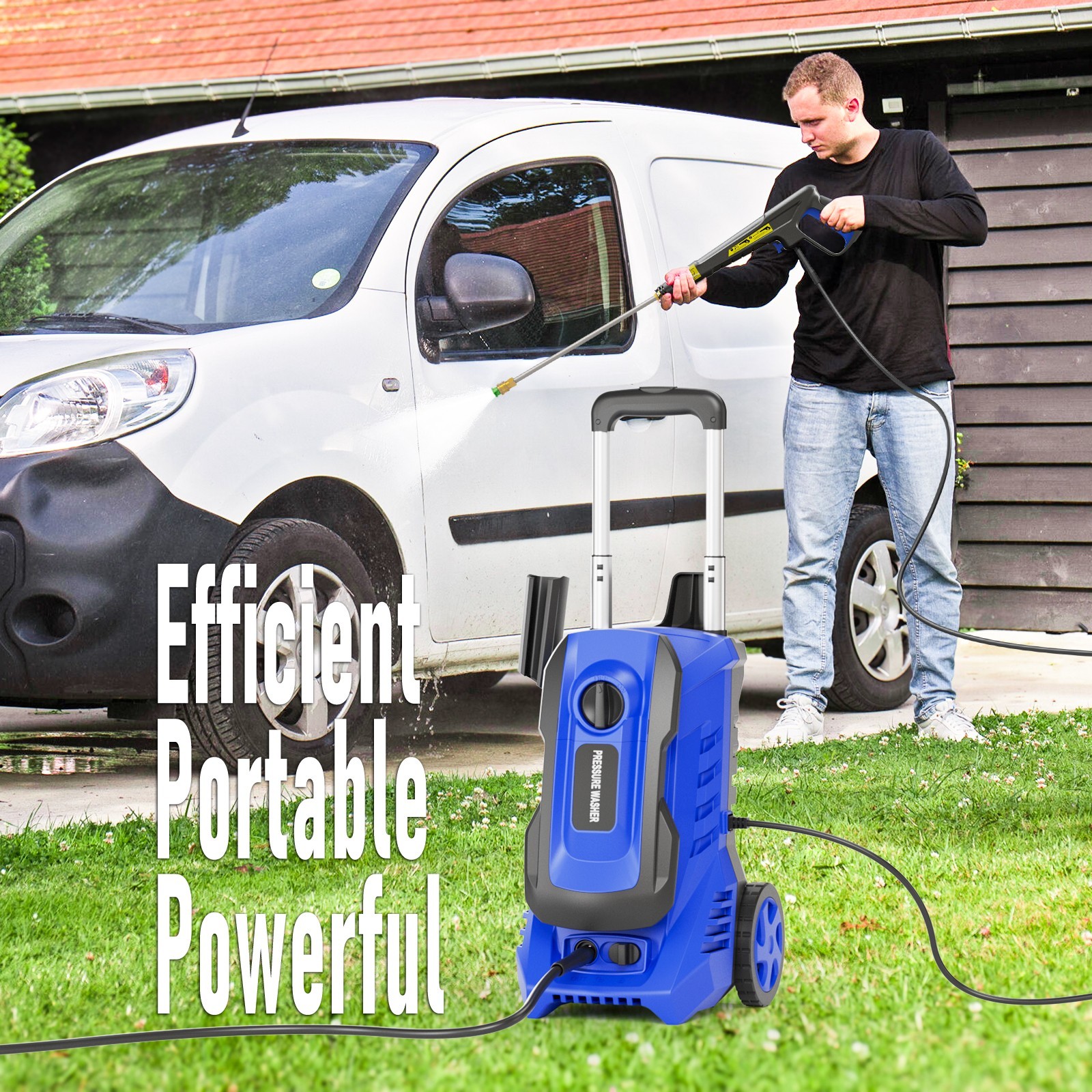 Electric Pressure Washer 5000PSI-Max 2.8GPM with 25FT Pressure Hose, Blue