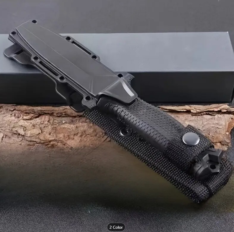 High Hardness Multifunctional Straight Knife -1pc One Portable Sharp Knife BLACK