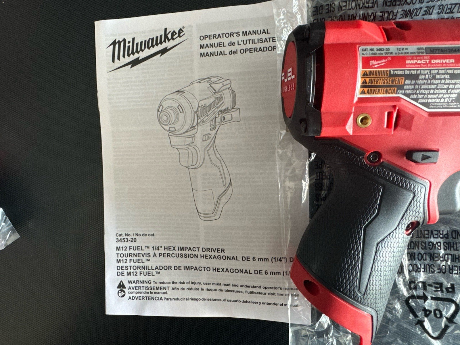 Milwaukee M12 3453-20 FUEL 1/4″ Hex Impact Driver GEN 3 12V Cordless Tool Only